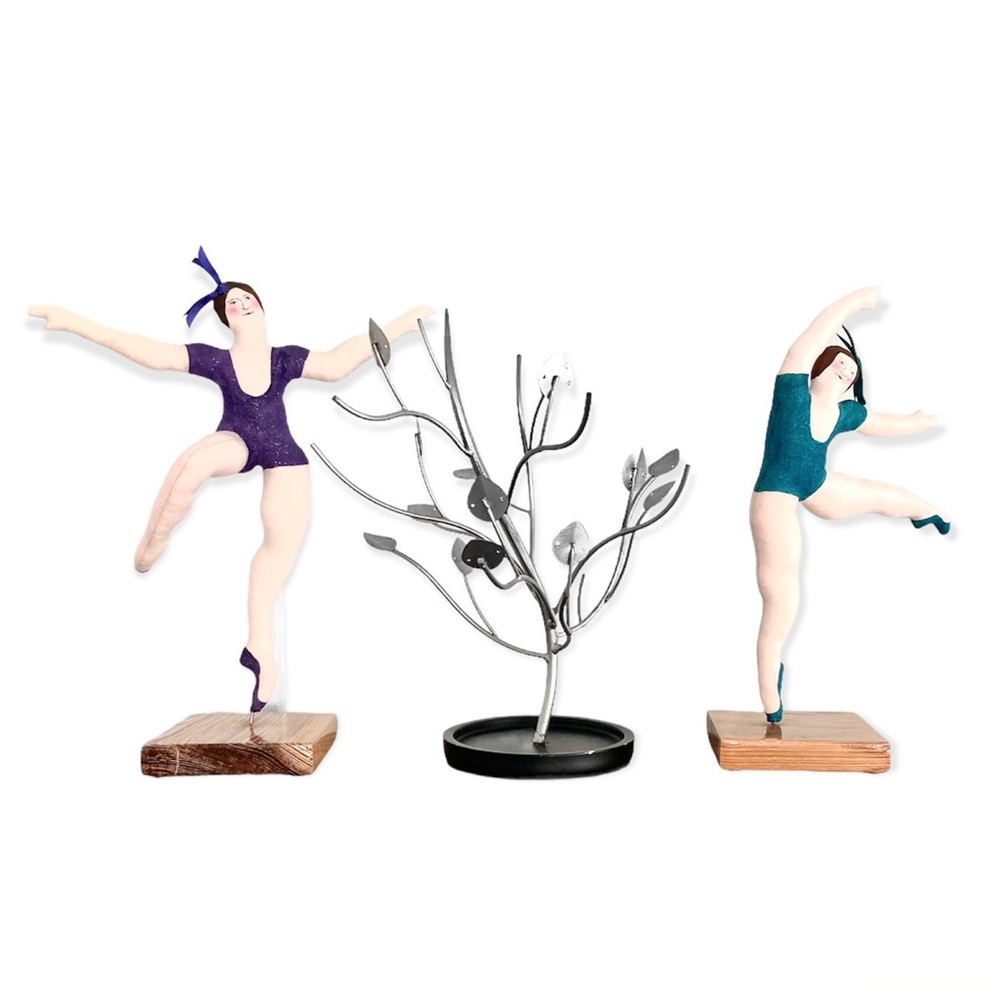 Decor lot Ballerina & Jewelry Tree Jewelry stand Home Decoe Lot of 3